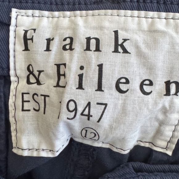 NWOT Frank & Eileen Wicklow Italian Performance Twill Chino Pants Navy 12 - Picture 5 of 7